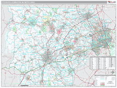 Fitchburg-Leominster Metro Area Digital Map Premium Style